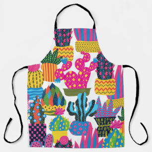 Tablier Cute Cactus : Coloré Fun sans couture