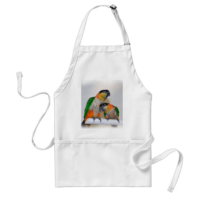 Tablier Cute Caique Parrot Pair Bird Apron (Devant)