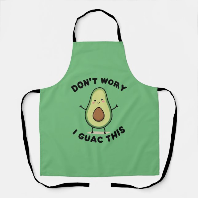 Tablier Cute Cartoon Avocado (Recto)