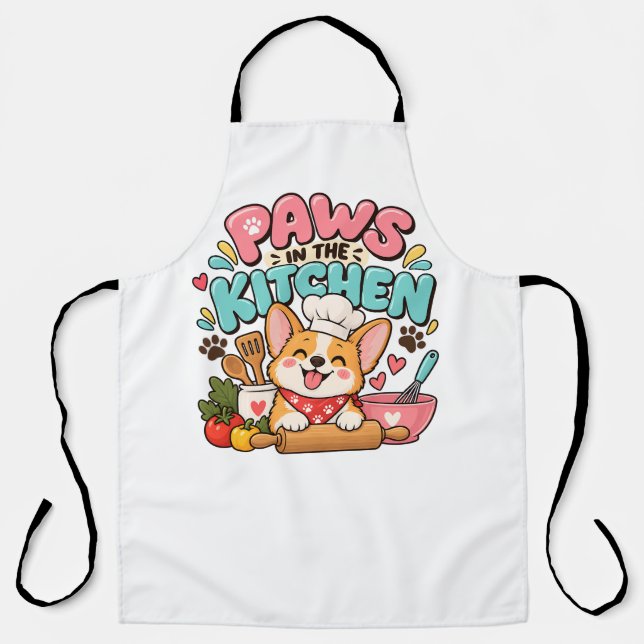 Tablier Cute Cat Paws In The Kitchen Cooking Apron (Recto)