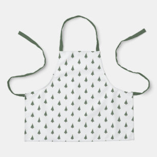 Tablier Cute Christmas Trees Pattern Apron