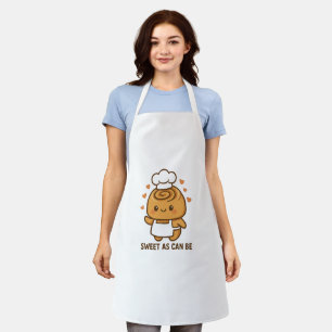 Tablier "Cute Cinnamon Roll Chef - Kawaii Baking Design