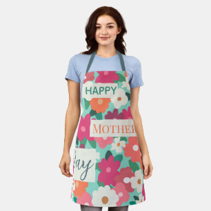 Tablier Cute Colorful Retro Floral / Fête des Mères
