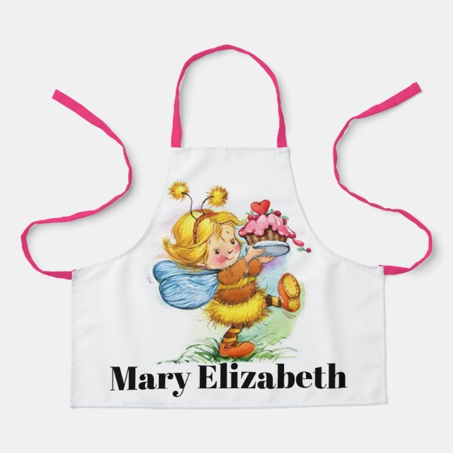 Tablier Cute Cupcake Girl (Recto)