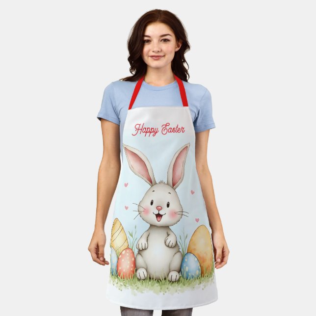 Tablier Cute Easter Bunny And Eggs Trendy Collection (Porté)
