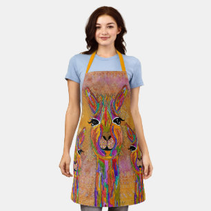 Tablier Cute et coloré Llama Alpaca Apron