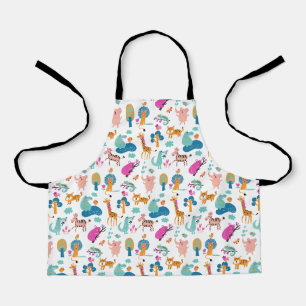 Tablier Cute et colorée Jungle Animaux Motif