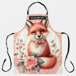 Tablier Cute Floral Baby Fox
