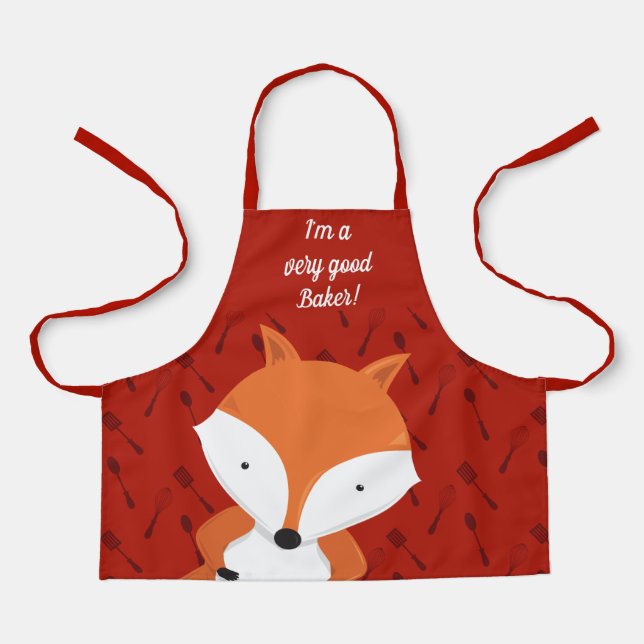 Tablier Cute Fox Baker (Recto)