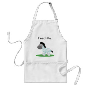 Tablier Cute & Funny Feed Me Baby Zebra Kitchen Apron