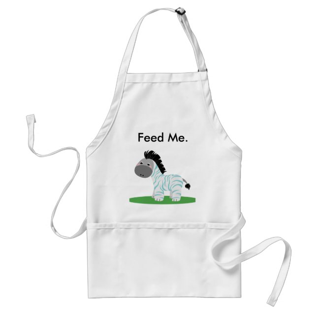 Tablier Cute & Funny Feed Me Baby Zebra Kitchen Apron (Devant)