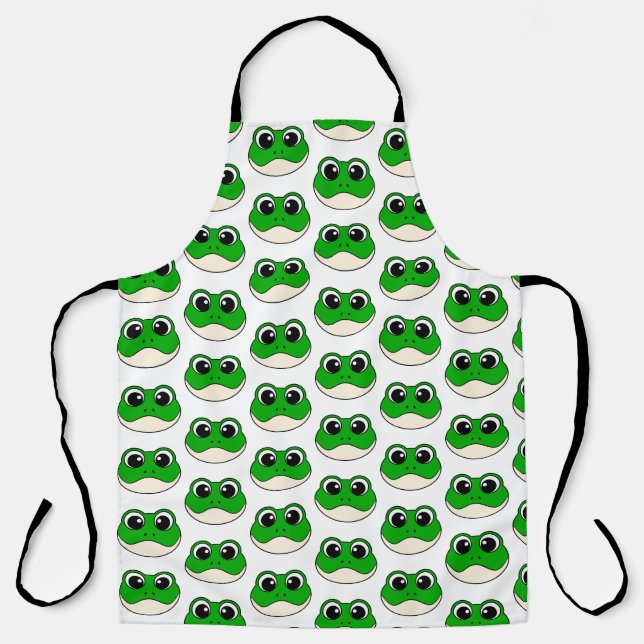 Tablier Cute grenouille souriante (Recto)