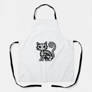 Tablier Cute Halloween Chat Squelette animal Crâne Kitty A