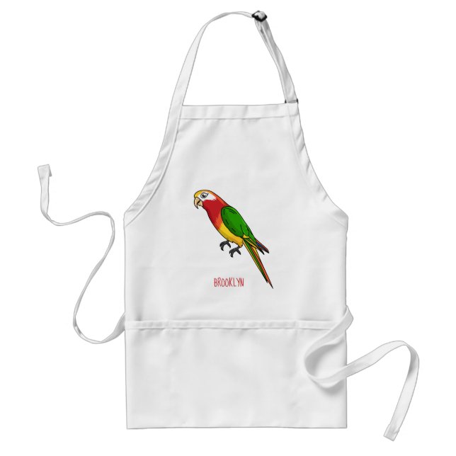 Tablier Cute happy parrot (Devant)