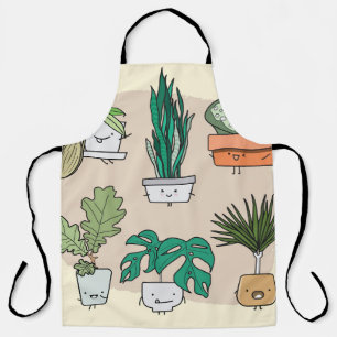 Tablier Cute House Plantes : Botanique colorée.
