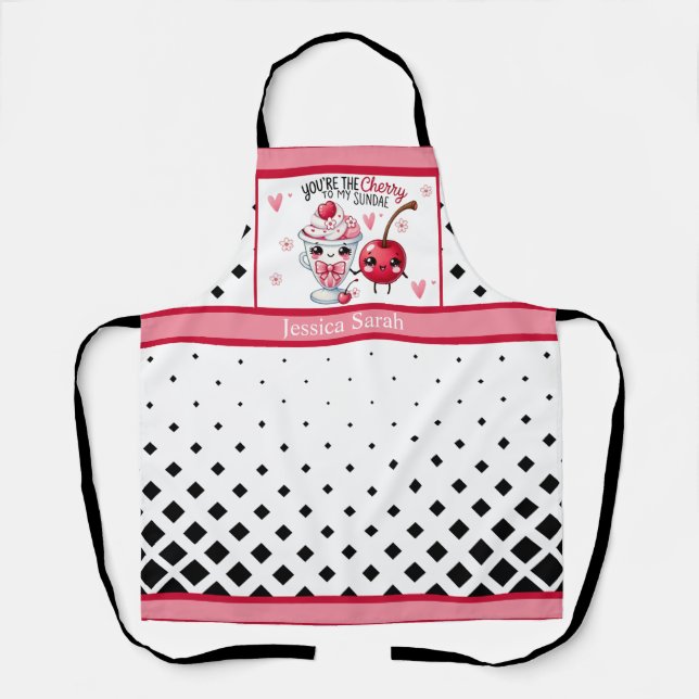 Tablier Cute Kawaii Cherry Sundae (Recto)