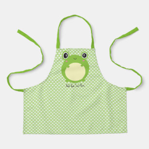 Tablier Cute Kawaii Frog avec texte et photo personnalisés