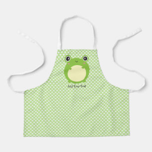 Tablier Cute Kawaii Frog avec texte personnalisé