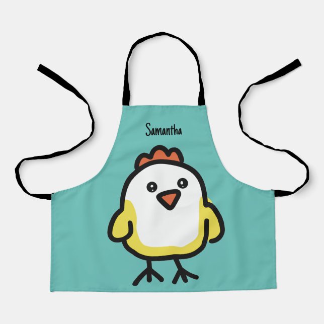 Tablier Cute Kawaii poulet au poulet (Recto)