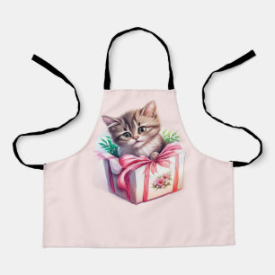 Tablier Cute Kitten dans une boîte Cadeau d'anniversaire