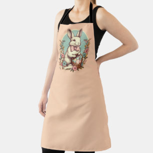 Tablier Cute, lapin de Pâques vintage/oeuf/panier