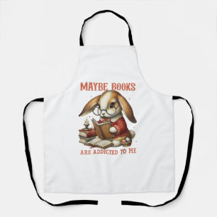 Tablier Cute Lecture Bunny Avec Lunettes Livres Vêtements