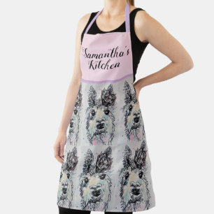 Tablier Cute Llama Aquarelle Peinture Animal Dames Apron
