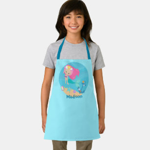 Tablier Cute Mermaid Girl Personnalisée Enfants Plage