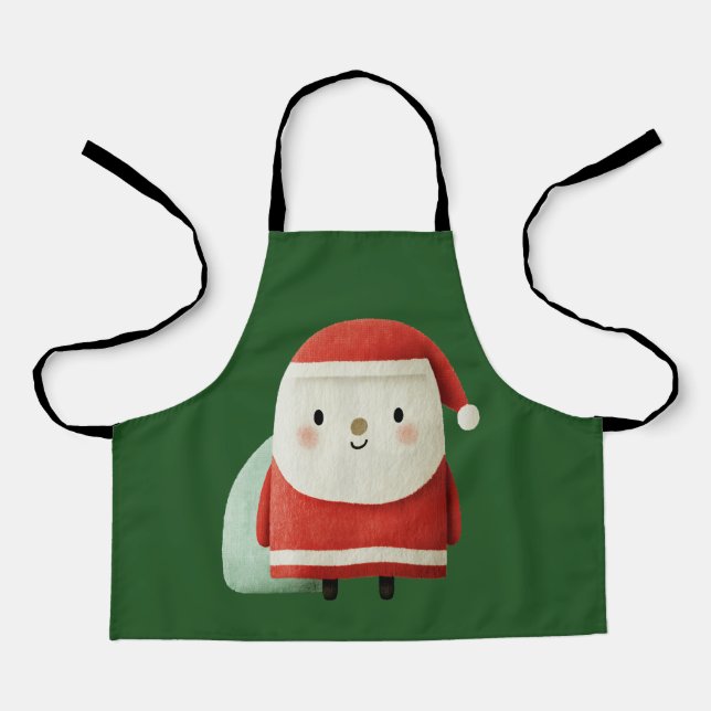 Tablier Cute Minimalist Santa Claus (Recto)
