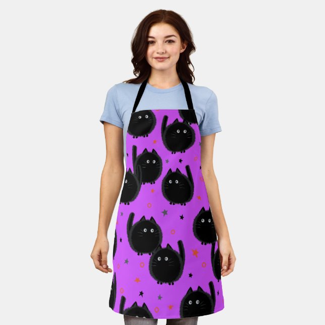 Tablier Cute Motif des chats Halloween (Porté)