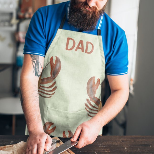 Tablier Cute Nautique Fruits de mer Rouge Homards Drôle Pe (Créateur téléchargé)