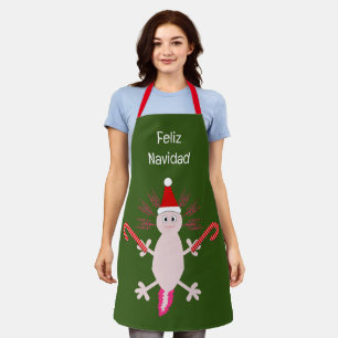 Tablier Cute Noël Axolotl Custom