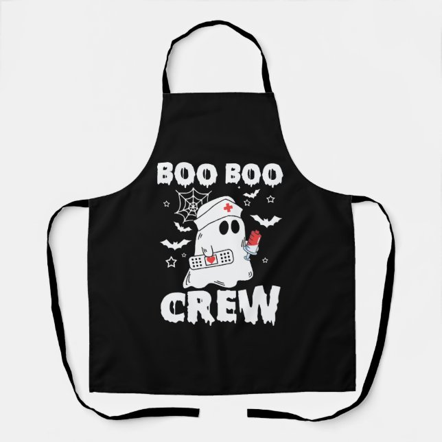 Tablier Cute Nurse Boo Boo Crew Halloween Nurse Ghost (Recto)