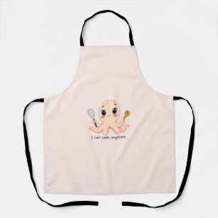 Tablier Cute Octopus Apron - Je peux cuisiner n'importe qu