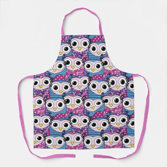 Tablier Cute Owl Motif (Recto)