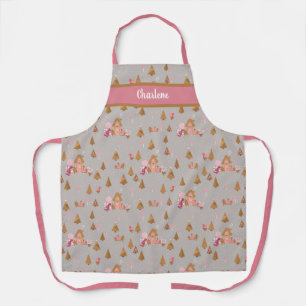 Tablier Cute pain d'épices Maison Sucres de canne Gris ro