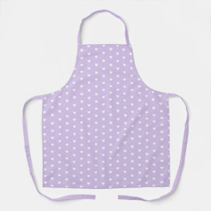 Tablier Cute Pastel Purple Motif de coeur Baker