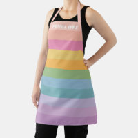 Cute Pastel Rainbow Stripes Nom personnalisé