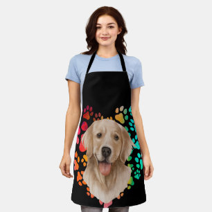 Tablier Cute paw Coeur doré Chien Chien Chien Chien Chien 