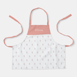 Tablier Cute Personalised Floral Botanical Pattern Apron