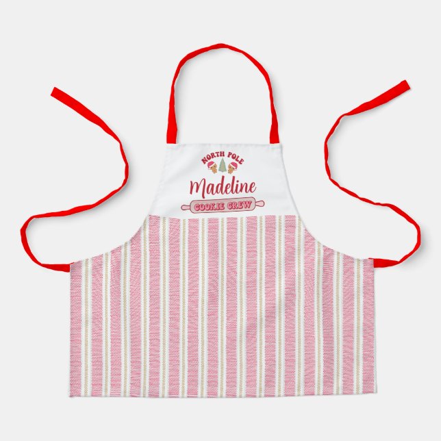 Tablier Cute personnalisable Cookie Crew Christmas Apron (Recto)