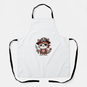 Tablier Cute Pirate Cat Squad Halloween Costume de fête Fa