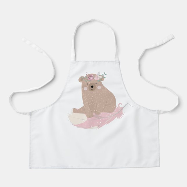 Tablier Cute plume d'ours (Recto)