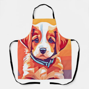 Tablier Cute Puppy Pop Art