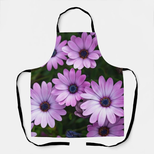 Tablier Cute Purple Daisy Flower For Women (Recto)