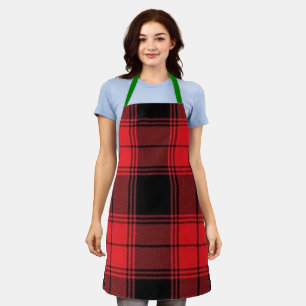 Tablier Cute Red, Black, and Grey Plaid Chef Baker femmes