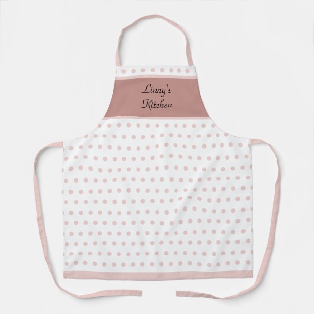 Tablier Cute Retro Whisper Rose Pote Apron (Recto)