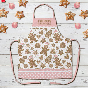 Tablier Cute Rose Noël Cookie Baking Crew