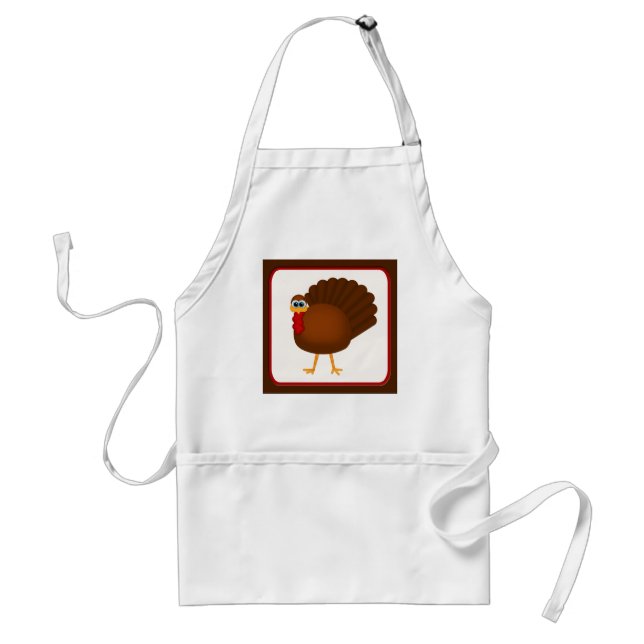 Tablier Cute Thanksgiving Turquie Kitchen Apron (Devant)
