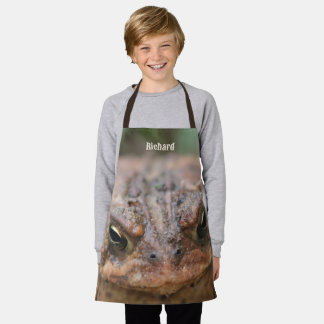 Tablier Cute Toad Frog Visage Nature Personnalisée